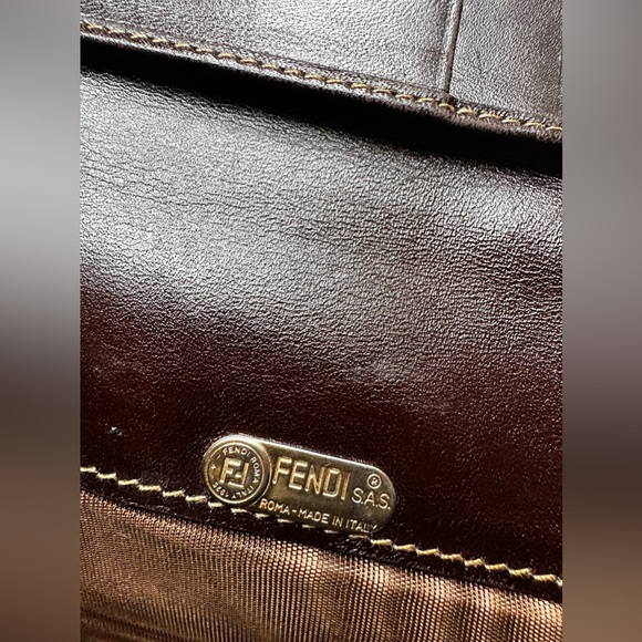 FENDI Zucca Canvas Leather Bifold Medium Long Wallet Vintage Authentic - Picture 5 of 17